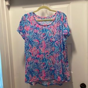 Lilly Pulitzer scoop neck Etta XL in treasure trove